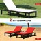 Costway Patio Rattan Lounge Chair Chaise Recliner Adjust Cushion Cover